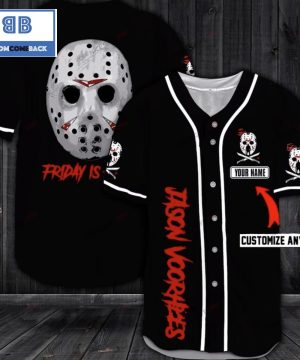 jason voorhees friday is here custom name halloween baseball jersey 3 Y1poj