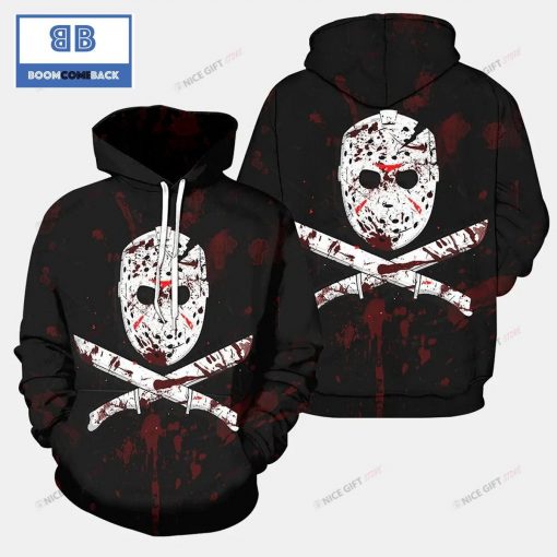 Jason Voorhees Halloween 3D Hoodie ver 1