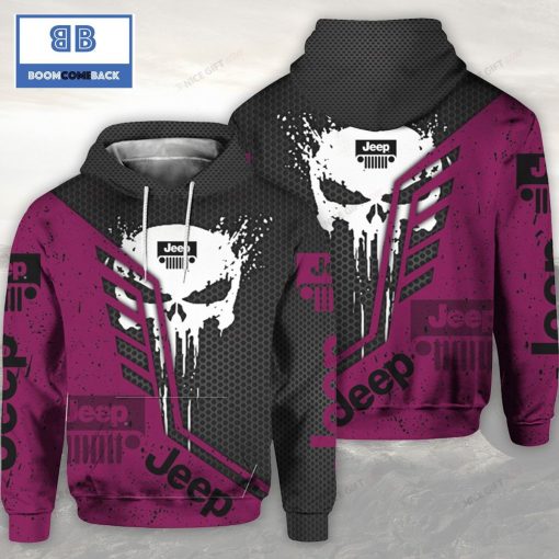 Jeep Cthulhu Black And Dark Pink 3D Hoodie