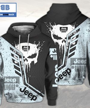 Jeep Cthulhu Black And Light Blue 3D Hoodie