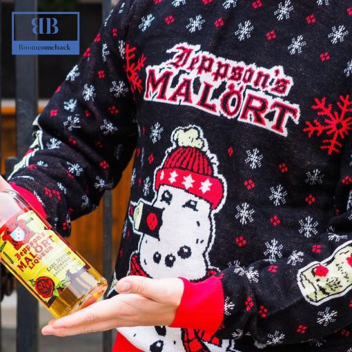 Jeppson’s Malort Snowman Ugly Christmas Sweater