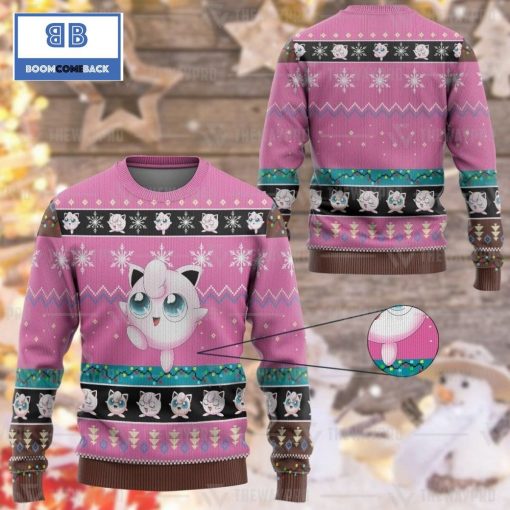 Jigglypuff Pokemon Anime Custom Imitation Knitted Ugly Christmas Sweater