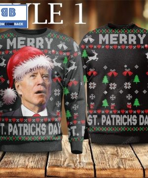 joe biden merry st patricks day fjb 3d christmas sweater style 1 2 zyjzI