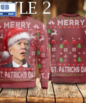 joe biden merry st patricks day fjb 3d christmas sweater style 2 2 5FjVG