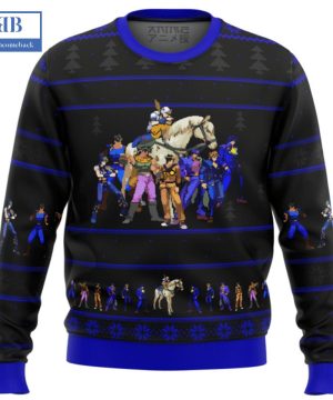 JoJo’s Bizarre Adventure Generations Ugly Christmas Sweater