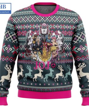 jojos bizarre adventure golden wind ugly christmas sweater 3 iiyAg