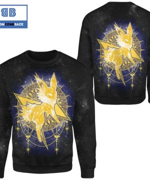 Jolteon Starry Pokemon Anime Christmas 3D Sweatshirt