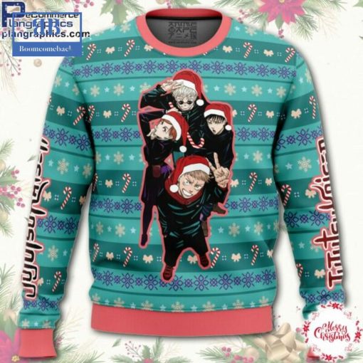 Jujutsu Kaisen Happy Dub Cast Ugly Christmas Sweater