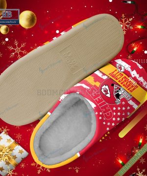 Kansas City Chiefs Christmas Indoor Slippers