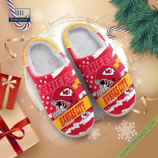 Kansas City Chiefs Christmas Indoor Slippers