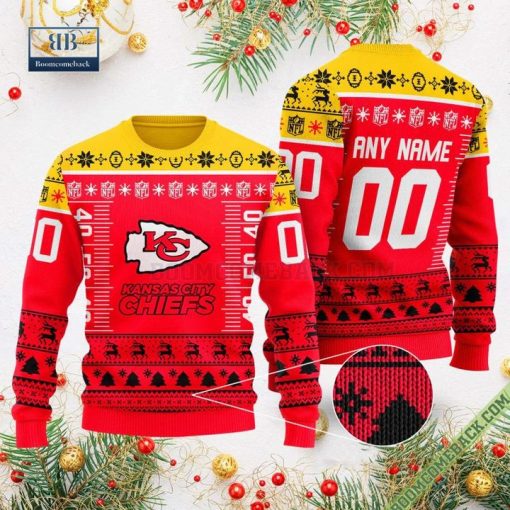 Kansas City Chiefs Custom Name Number Xmas Sweater