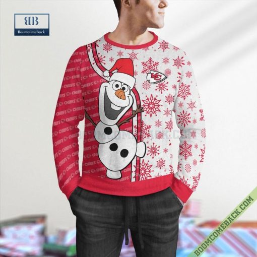 Kansas City Chiefs Olaf Christmas Ugly Sweater