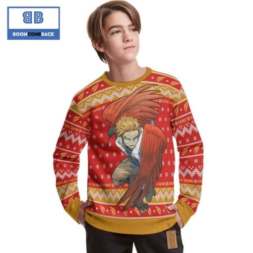 Keigo Takami My Hero Academia Anime Custom Hawks Knitted 3D Sweater