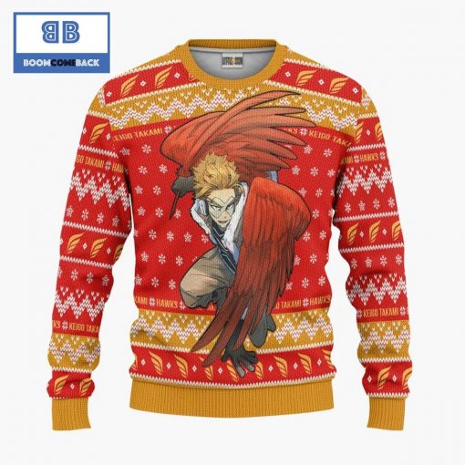 Keigo Takami My Hero Academia Anime Custom Hawks Knitted 3D Sweater