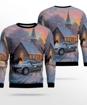 Kentucky State Police Car Ugly Christmas Sweater