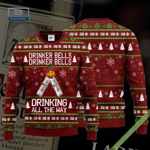 Ketel One Drinker Bells Drinker Bells Drinking All The Way Ugly Christmas Sweater