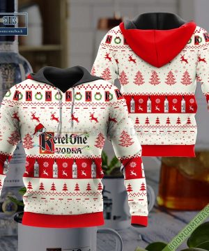 Ketel One Santa Hat Christmas Ugly Christmas Sweater Hoodie Zip Hoodie Bomber Jacket