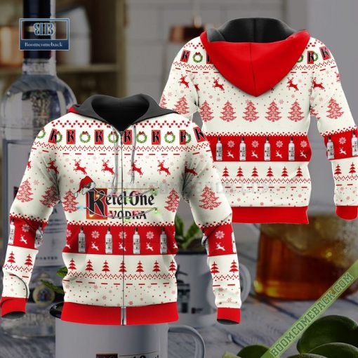 Ketel One Santa Hat Christmas Ugly Christmas Sweater Hoodie Zip Hoodie Bomber Jacket