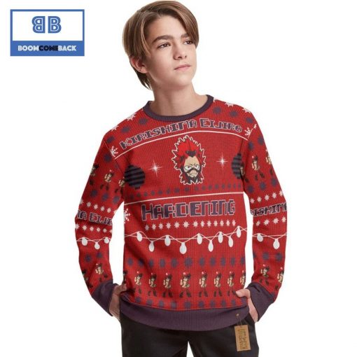 Kirishima Eijiro My Hero Academia Anime Christmas Custom Knitted 3D Sweater