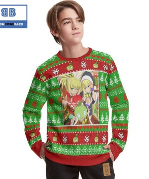 kohaku ruri and suika dr stone anime christmas custom knitted 3d sweater 2 FvKGg