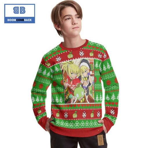 Kohaku Ruri And Suika Dr Stone Anime Christmas Custom Knitted 3D Sweater