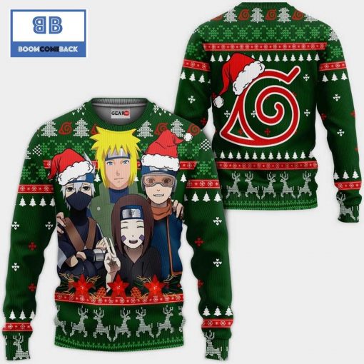 Konoha Team Minato Naruto Anime Christmas 3D Sweater