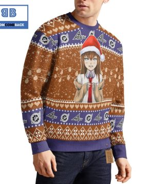 Kurisu Makise Steins Gate Anime Christmas Custom Knitted 3D Sweater