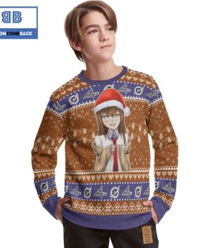 Kurisu Makise Steins Gate Anime Christmas Custom Knitted 3D Sweater