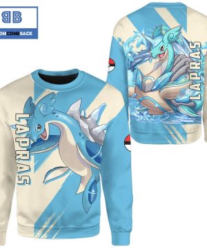 Lapras Pokemon Anime Christmas 3D Sweatshirt