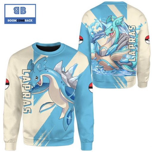 Lapras Pokemon Anime Christmas 3D Sweatshirt