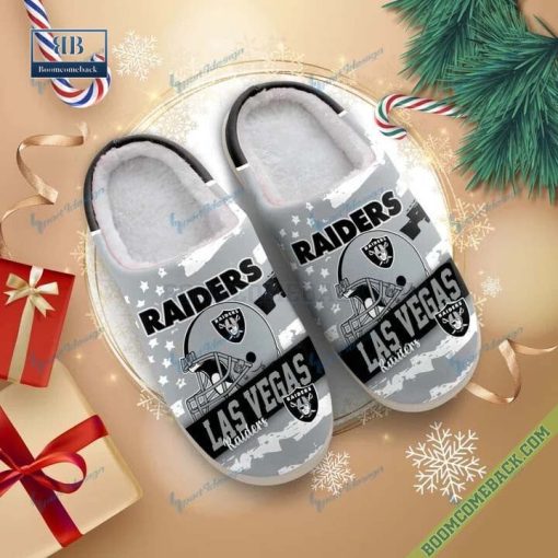 Las Vegas Raiders Christmas Indoor Slippers