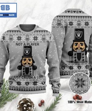 Las Vegas Raiders Not A Player I Just Crush Alot Ugly Christmas Sweater