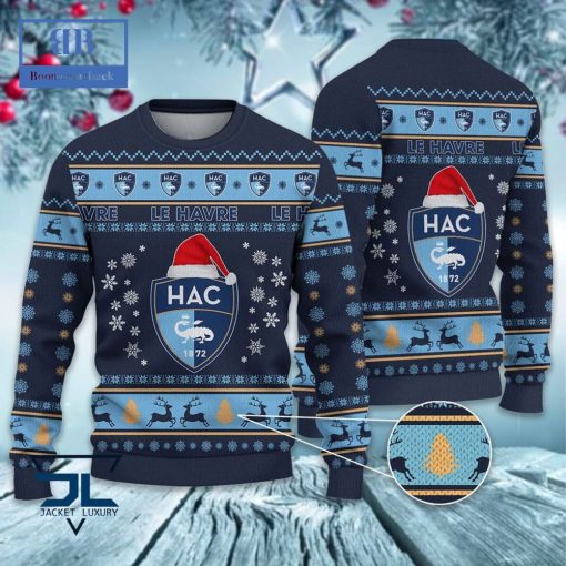 Le Havre Athletic Club Santa Hat Ugly Christmas Sweater