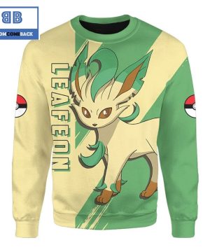 Leafeon Pokemon Anime Christmas 3D Sweatshirt