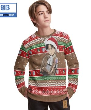 Levi Ackerman Attack On Titan Anime Christmas Custom Knitted 3D Sweater