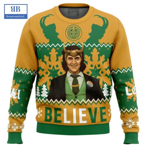 Loki Believe Ugly Christmas Sweater