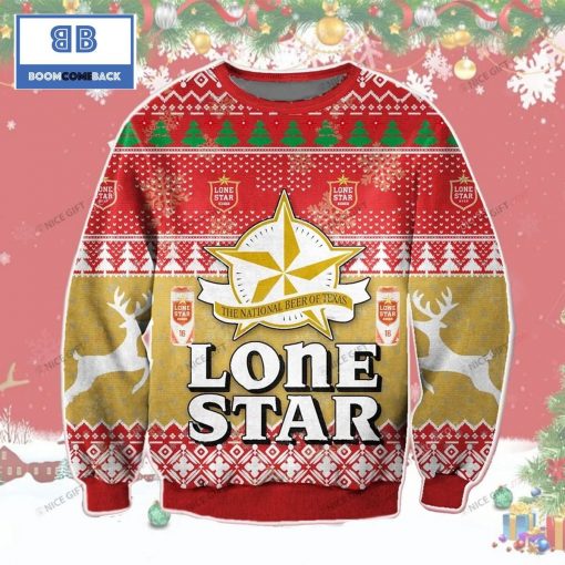 Lone Star Beer Christmas Ugly Sweater