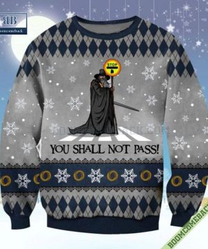 Lord of the Ring You Shall Not Pass Ugly Christmas Sweater