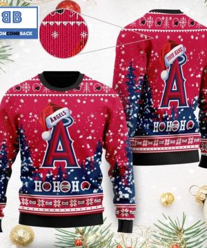 los angeles angels santa claus hat ho ho ho 3d custom name ugly christmas sweater 2 8gxDg