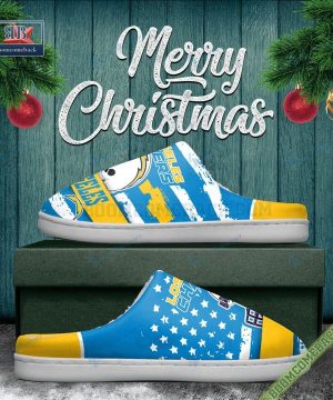 Los Angeles Chargers Christmas Indoor Slippers