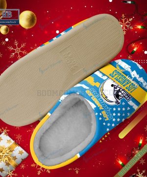 Los Angeles Chargers Christmas Indoor Slippers