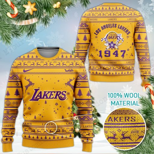 Los Angeles Lakers Since 1947 Wool Sweater