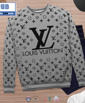 louis vuitton grey 3d ugly sweater 2 vYoGm