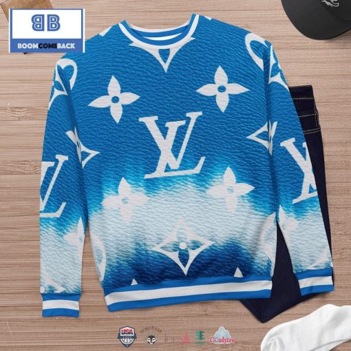 Louis Vuitton Leather Texture 3D Ugly Sweater