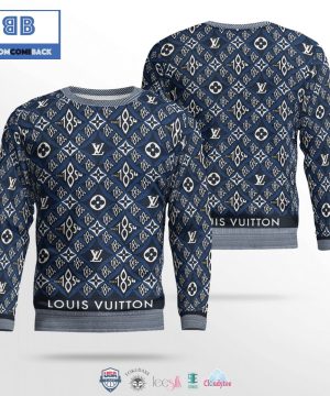 louis vuitton logo pattern 3d ugly sweater 2 3x75X