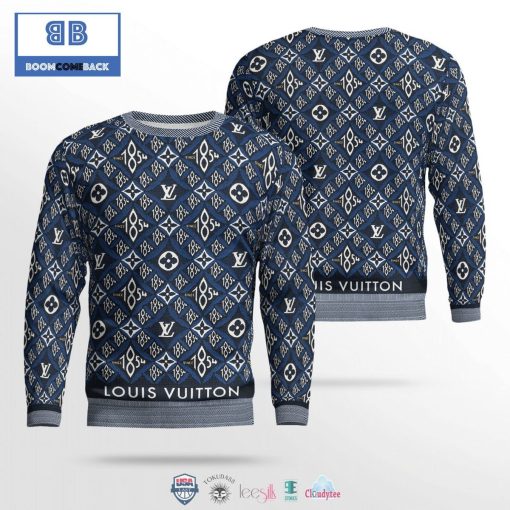 Louis Vuitton Logo Pattern 3D Ugly Sweater