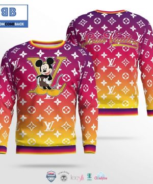 louis vuitton mickey mouse gradient 3d ugly sweater 2 qfRZa