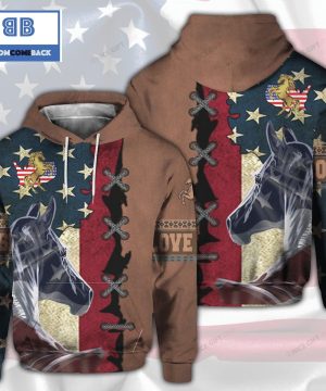 Love Horse Star 3D Hoodie