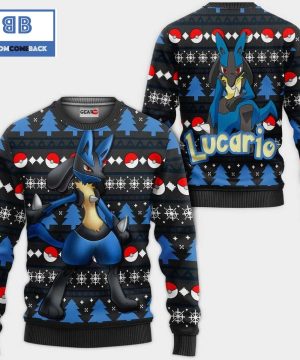 Lucario Pokemon Anime Christmas 3D Sweater