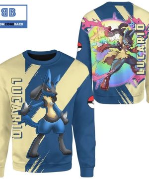 Lucario Pokemon Anime Christmas 3D Sweatshirt